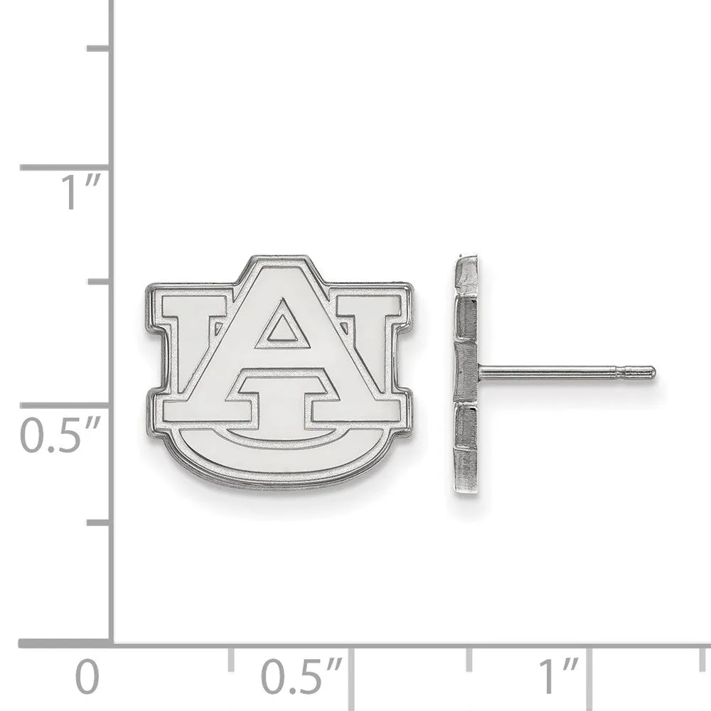 10k White Gold Auburn University Small Post Earrings