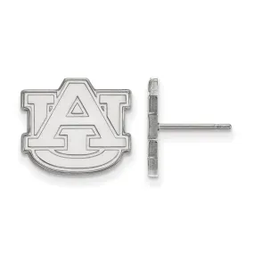 10k White Gold Auburn University Small Post Earrings