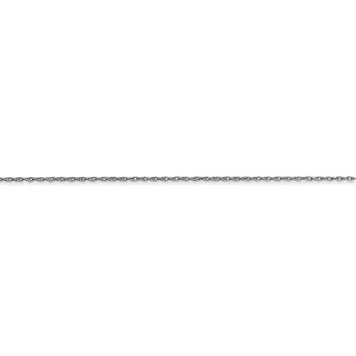 14k White Gold .5 mm Carded Cable Rope Chain Available Sizes 13-24