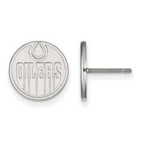 14k White Gold NHL Edmonton Oilers Small Post Earrings