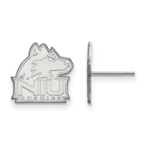 14k White Gold Northern Illinois University Small Post Earrings