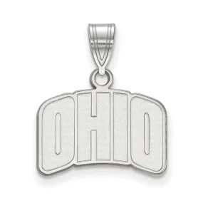 14k White Gold Ohio U. Small Pendant