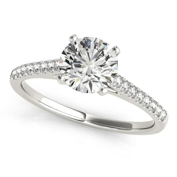 14k White Gold Pronged Round Diamond Engagement Ring (1 5/8 cttw)-rxd4483y28bt