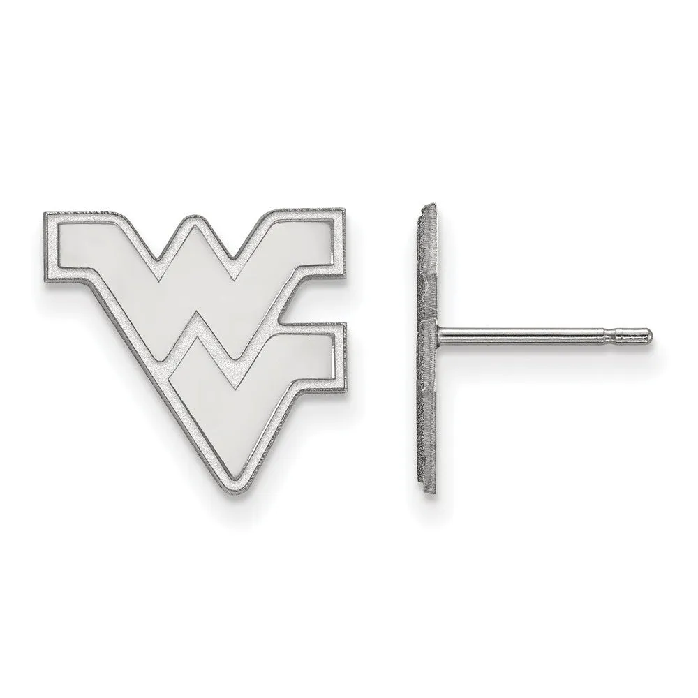 14k White Gold West Virginia University Small Post Earrings