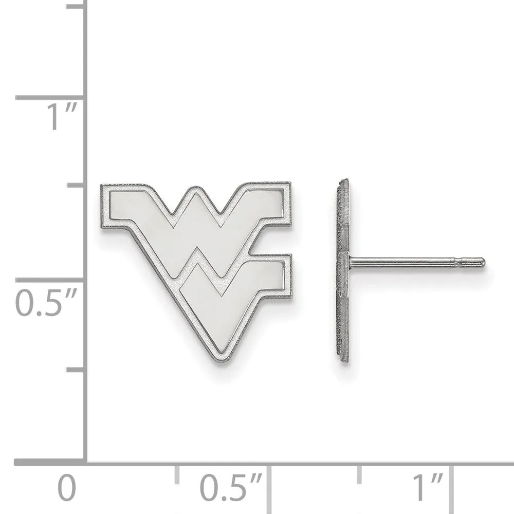 14k White Gold West Virginia University Small Post Earrings