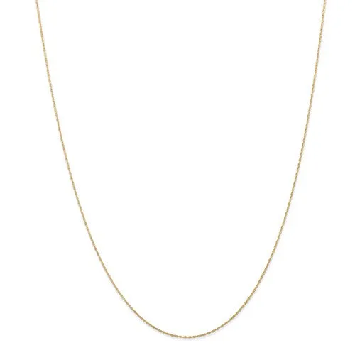 14k Yellow Gold .5 mm Carded Cable Rope Chain Available Sizes 13-24