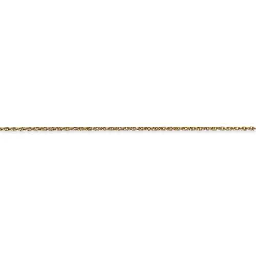 14k Yellow Gold .5 mm Carded Cable Rope Chain Available Sizes 13-24