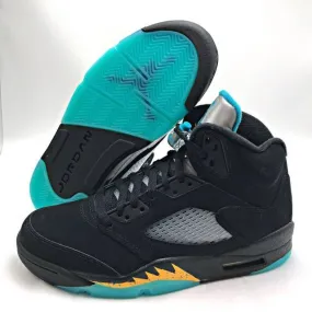 2023 nike air jordan 5 retro aqua 8-13 black taxi