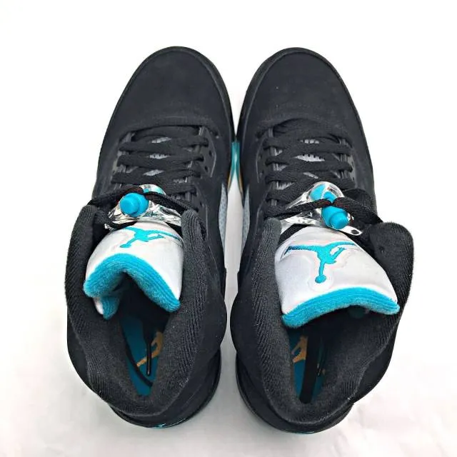 2023 nike air jordan 5 retro aqua 8-13 black taxi