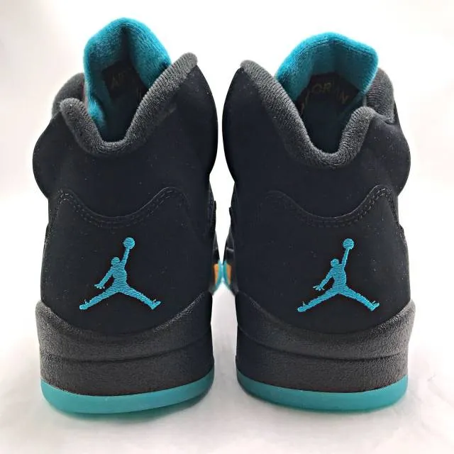 2023 nike air jordan 5 retro aqua 8-13 black taxi