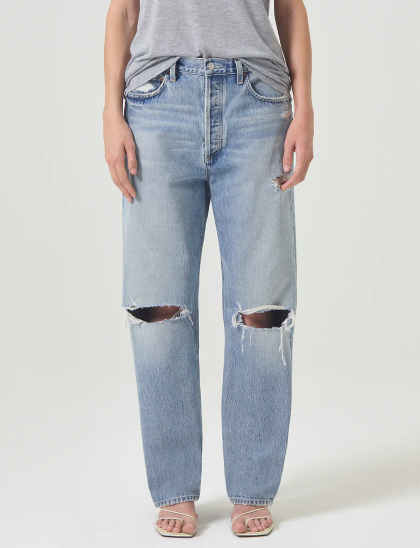 90's High Rise Straight Jeans, Threadbare