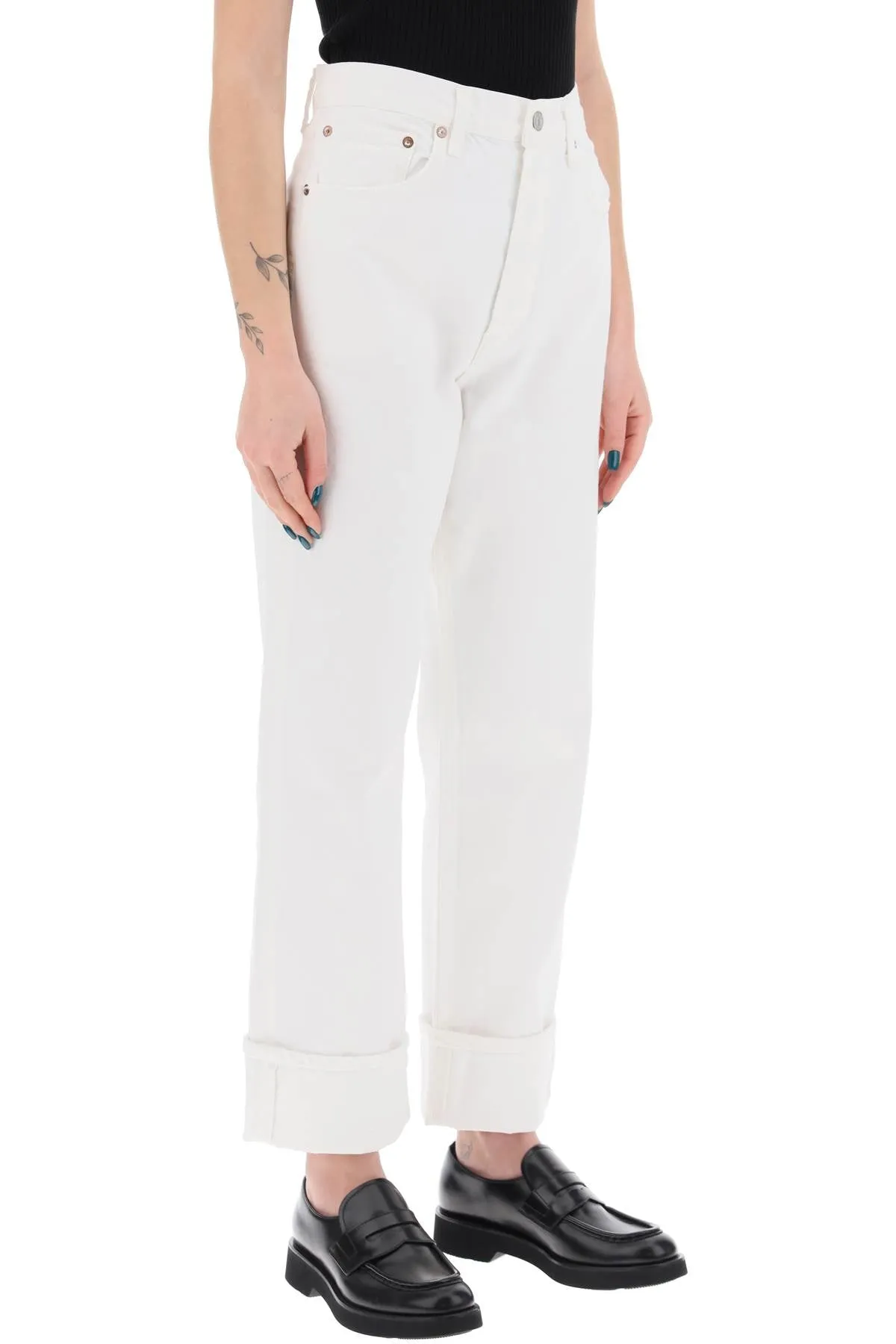 Agolde ca--straight leg jeans with low rise fran