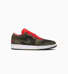 Air Jordan 1 Low SE Womens Lifestyle Shoe - Green/Brown