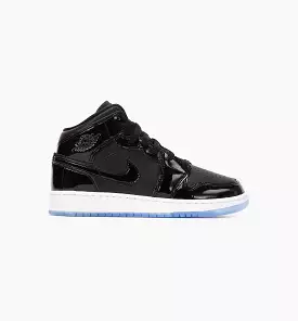 Air Jordan 1 Mid SE Space Jam Grade School Lifestyle Shoe - Black