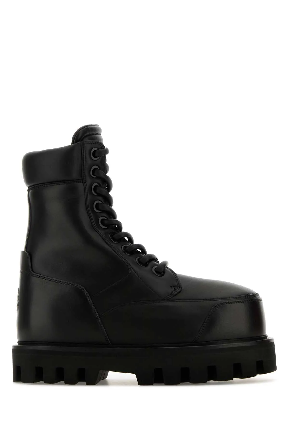 Alexander Mcqueen Black Leather Ankle Boots