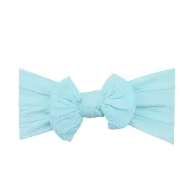 Baby Top Knot Single Bow Headband Sky