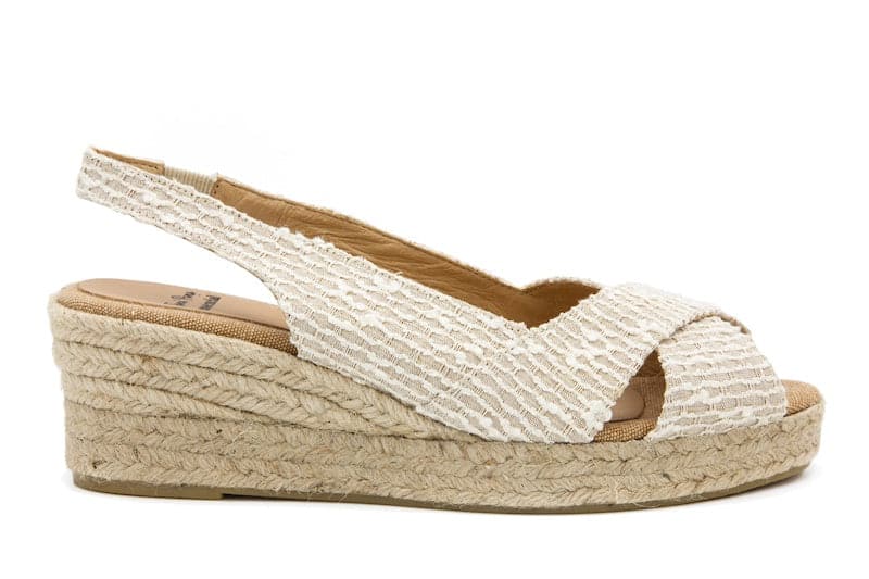 Basic Cotton Blend Wedge Espadrille for Women - Mabel-VS