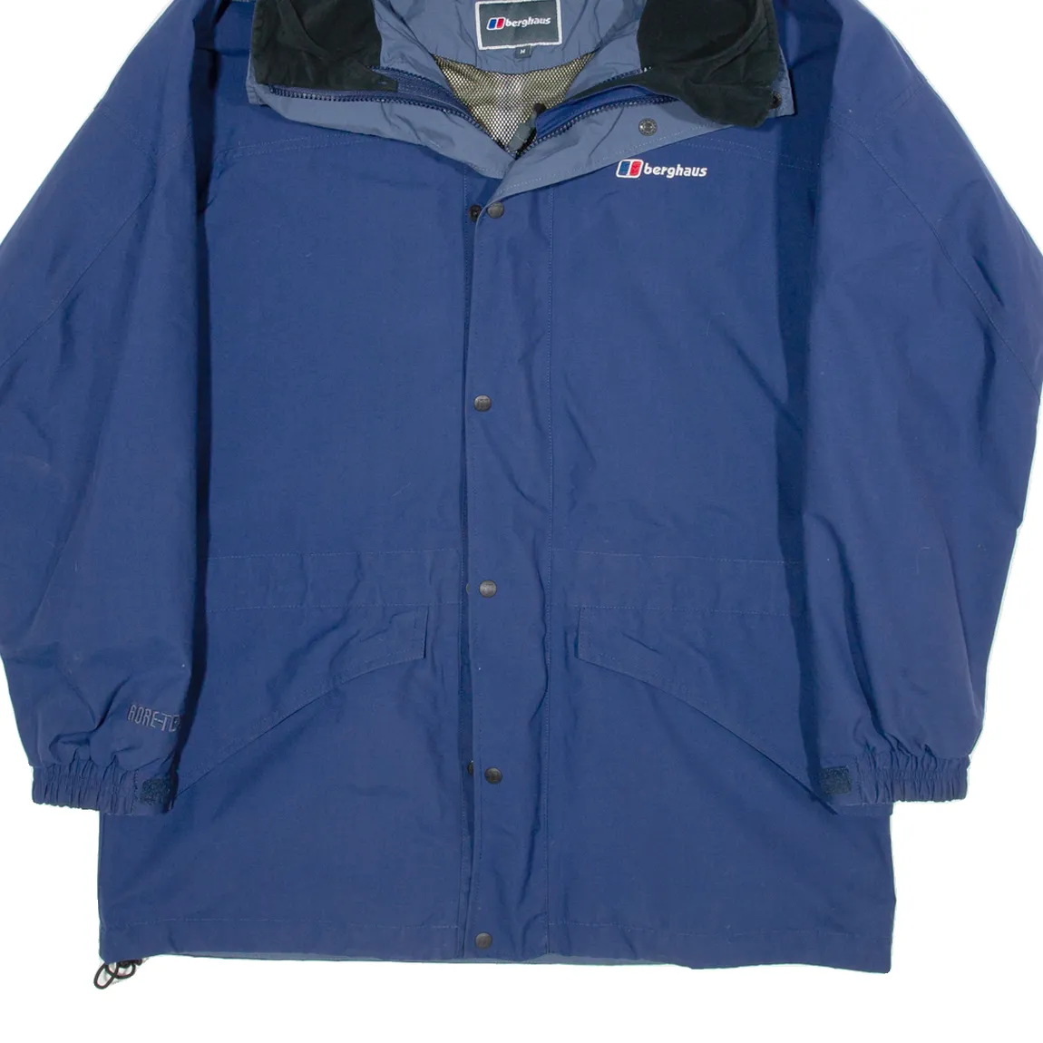 BERGHAUS Mesh Lined Mens Jacket Blue Nylon Hooded M