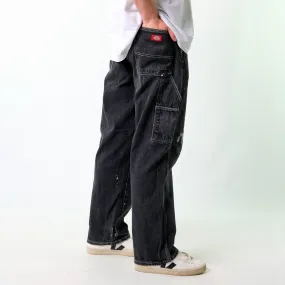 Black y2ks Dickies Denim Carpenter Jeans Baggy Pants (38x32)