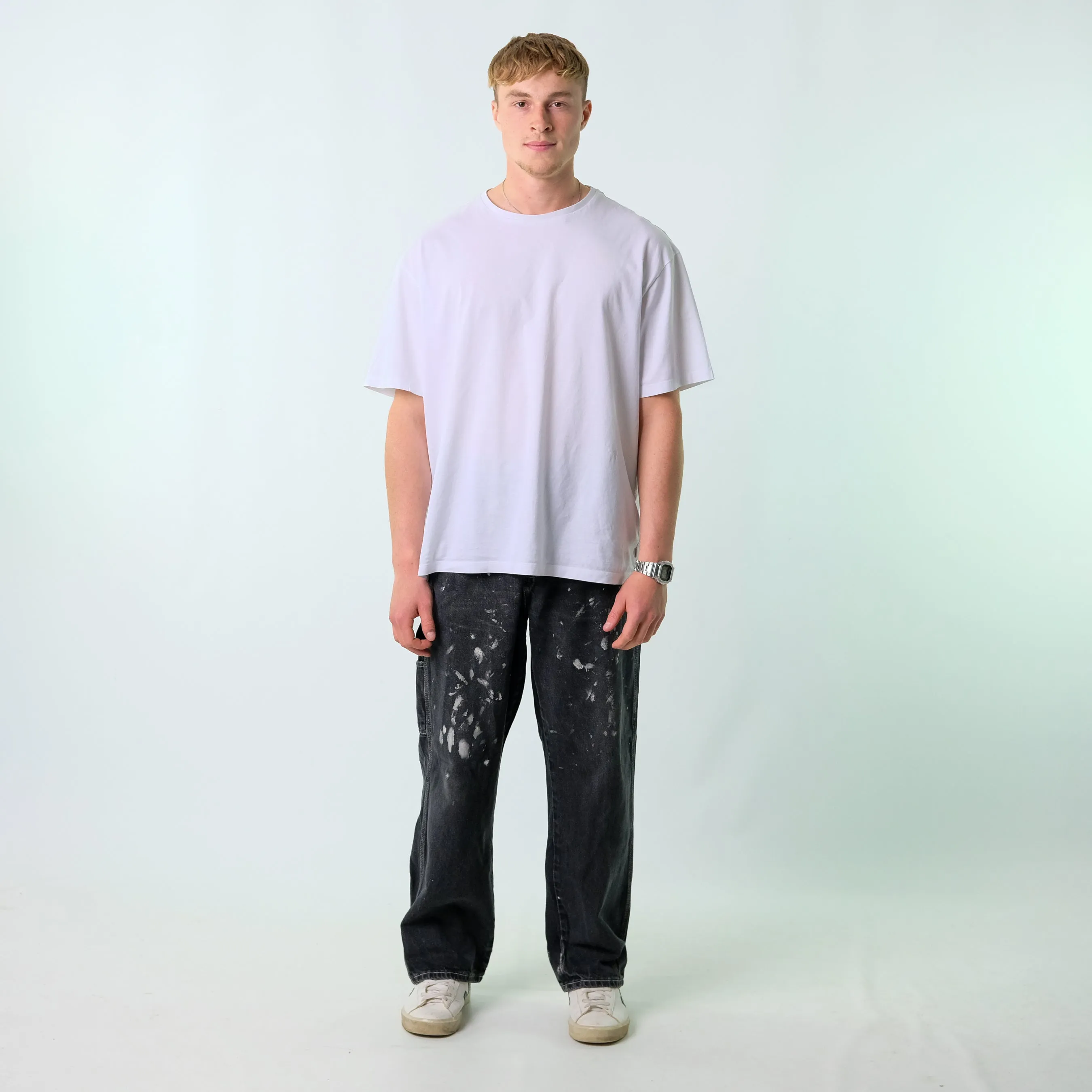 Black y2ks Dickies Denim Carpenter Jeans Baggy Pants (38x32)