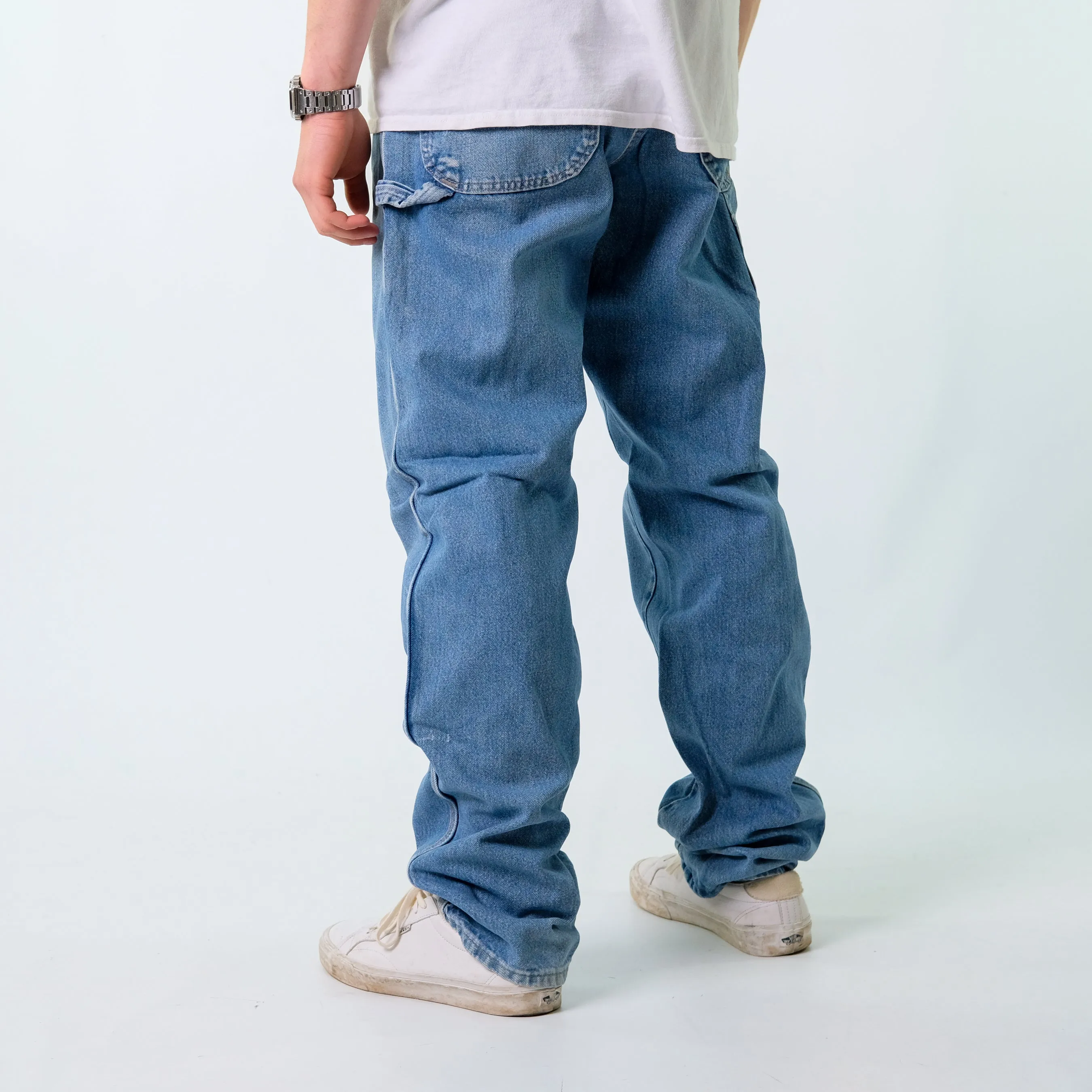 Blue y2ks Dickies Denim Carpenter Baggy Jeans Pants (34x36)