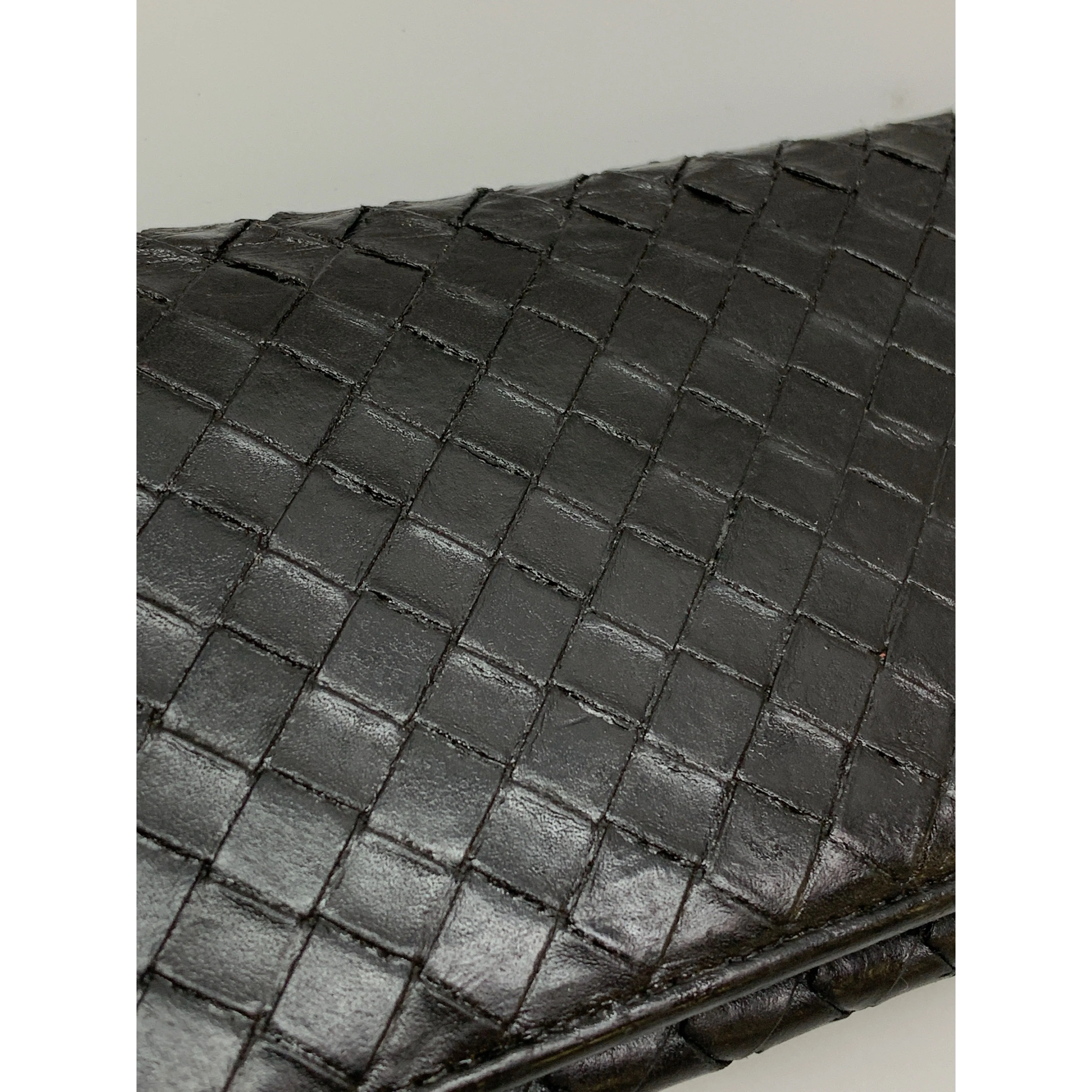 #BOTTEGA VENETA/Long Wallet/BLK/Leather/120697