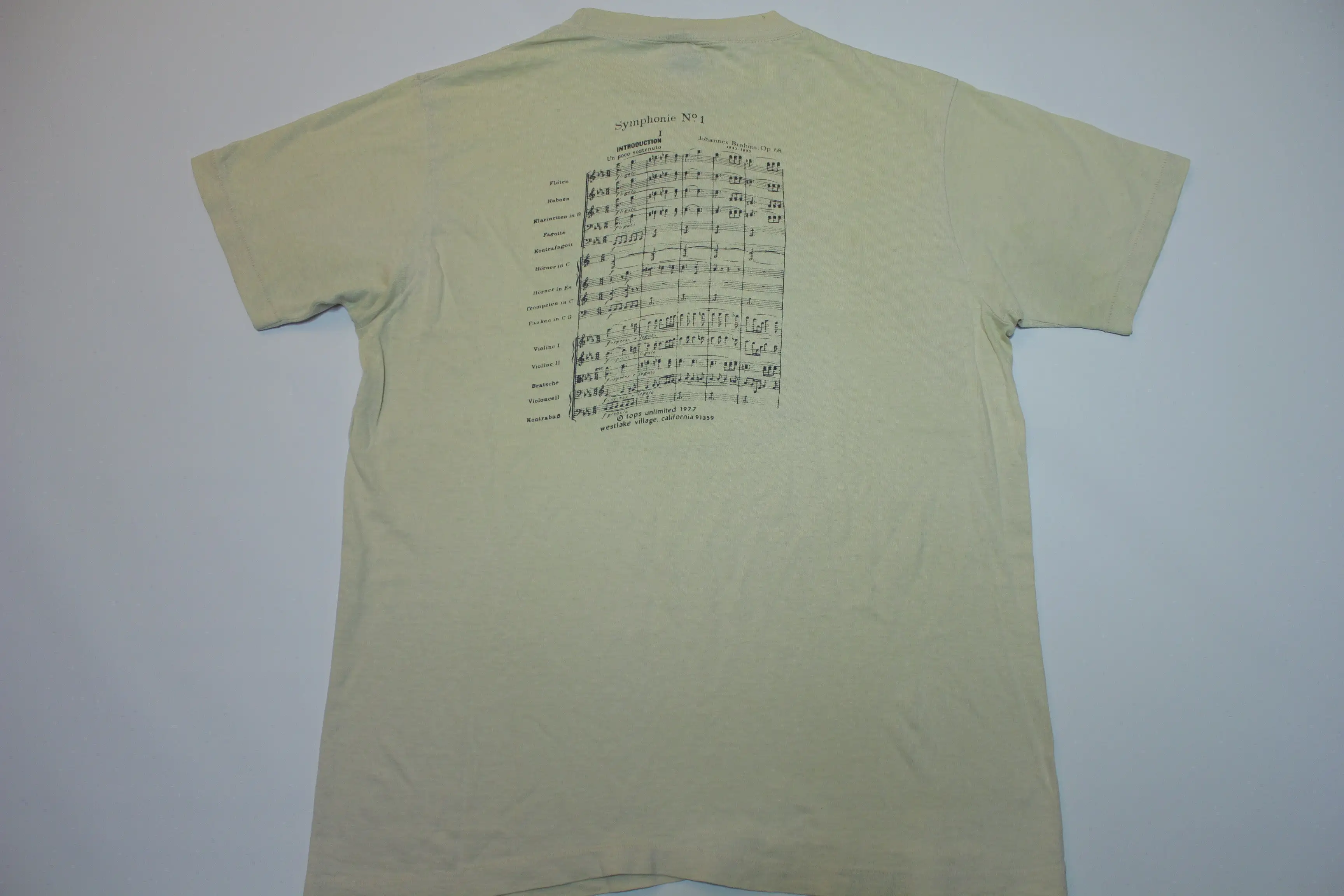 Brams Orchesterbibliothek Symphonie Nr. 1 Vintage 1977 Tops Unlimited 70's T-Shirt