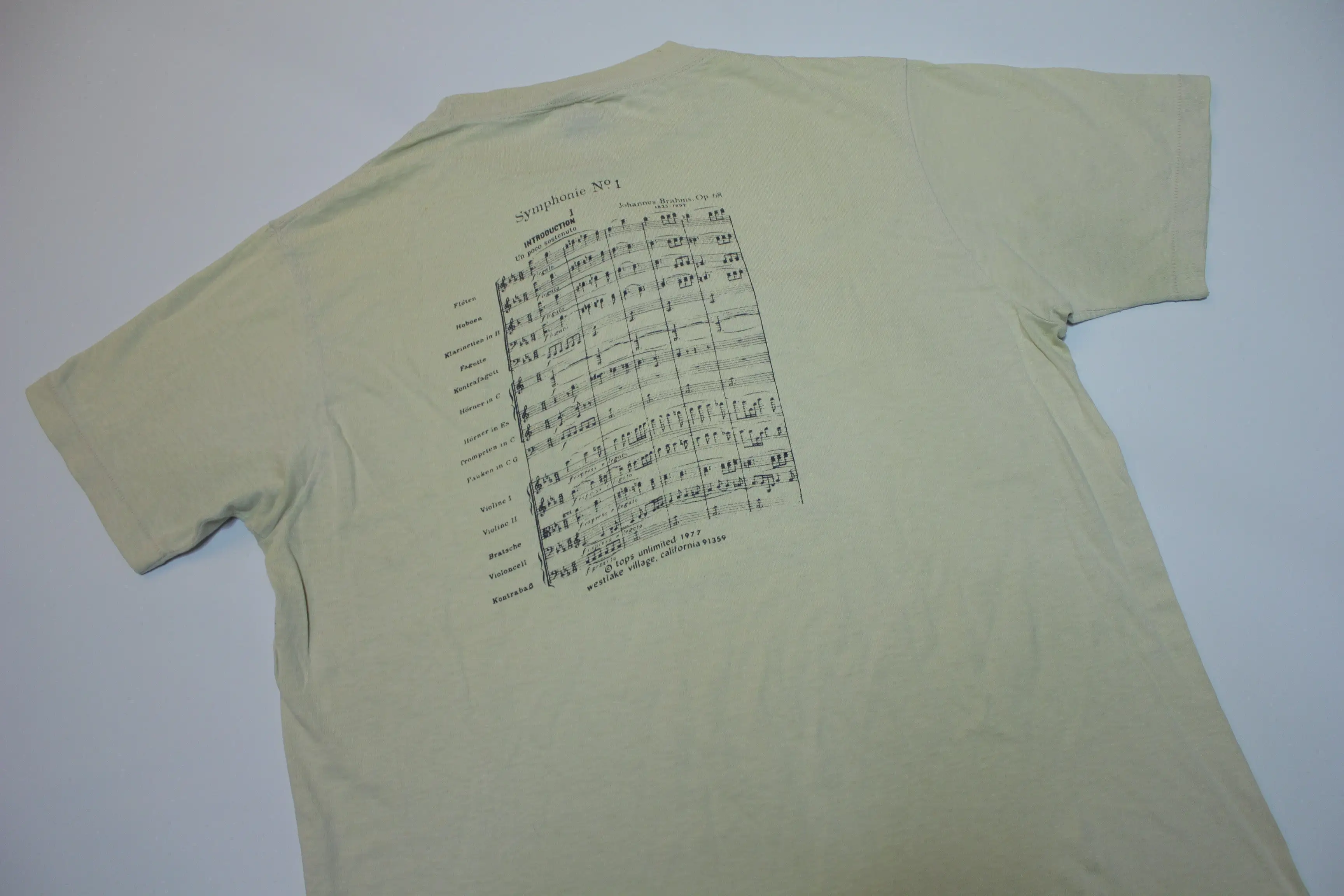 Brams Orchesterbibliothek Symphonie Nr. 1 Vintage 1977 Tops Unlimited 70's T-Shirt