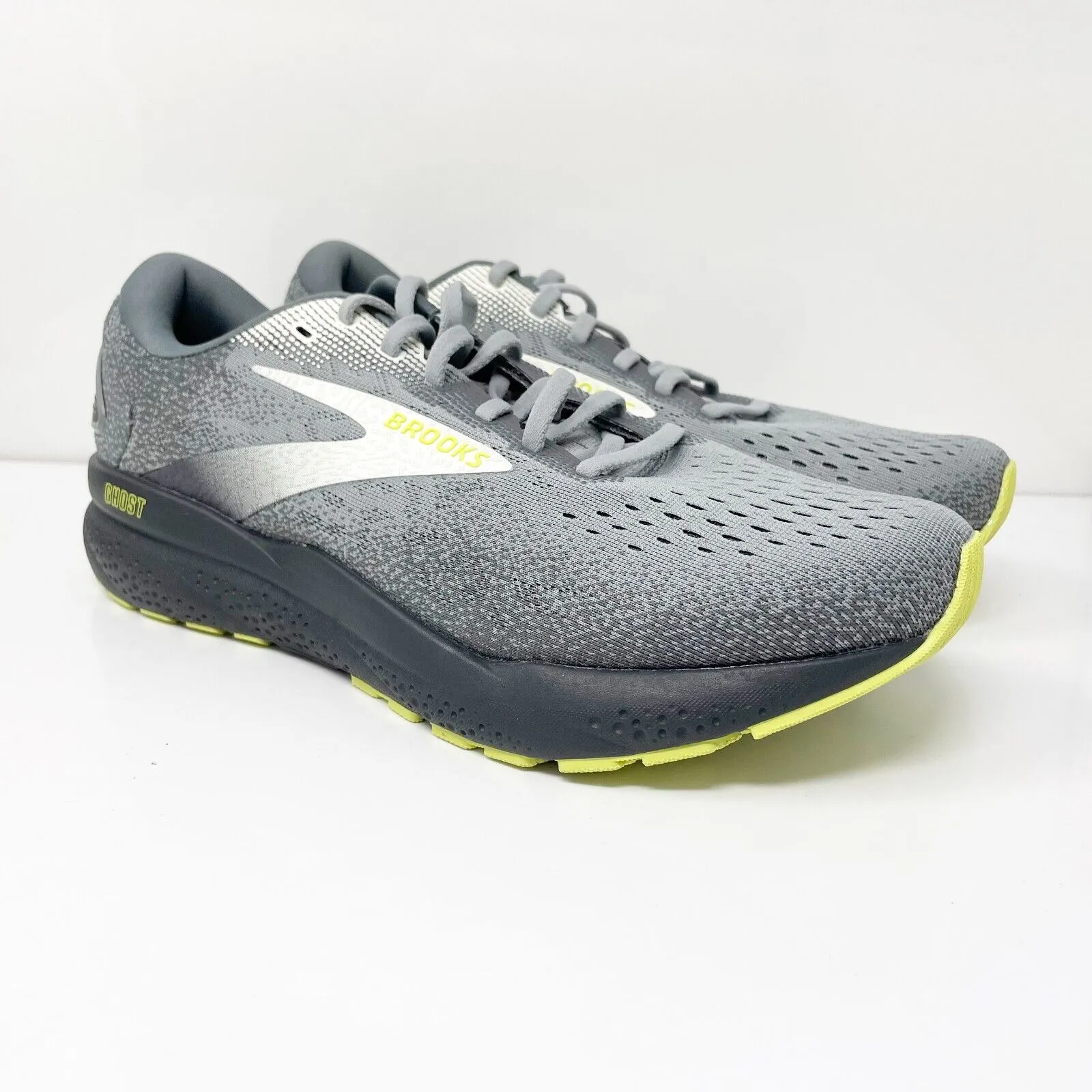 Brooks Mens Ghost 16 1104182E040 Gray Running Shoes Sneakers Size 10 2E