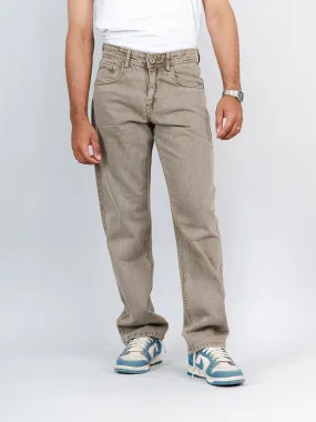 Camel Brown Straight Fit Mens Jeans