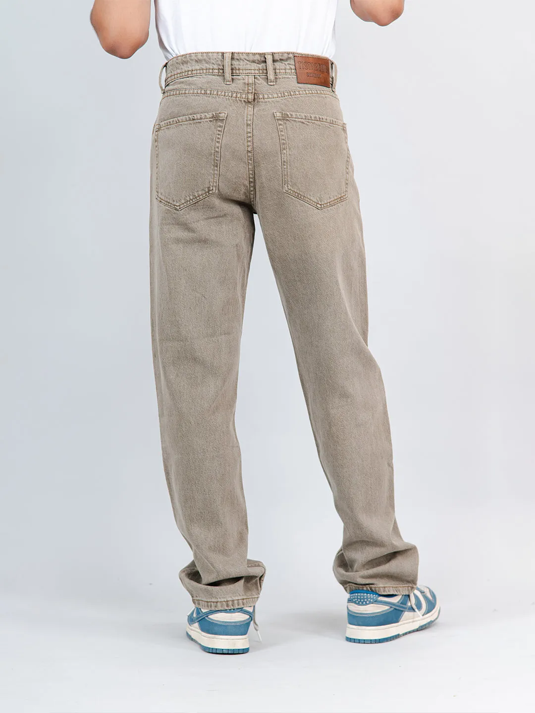 Camel Brown Straight Fit Mens Jeans