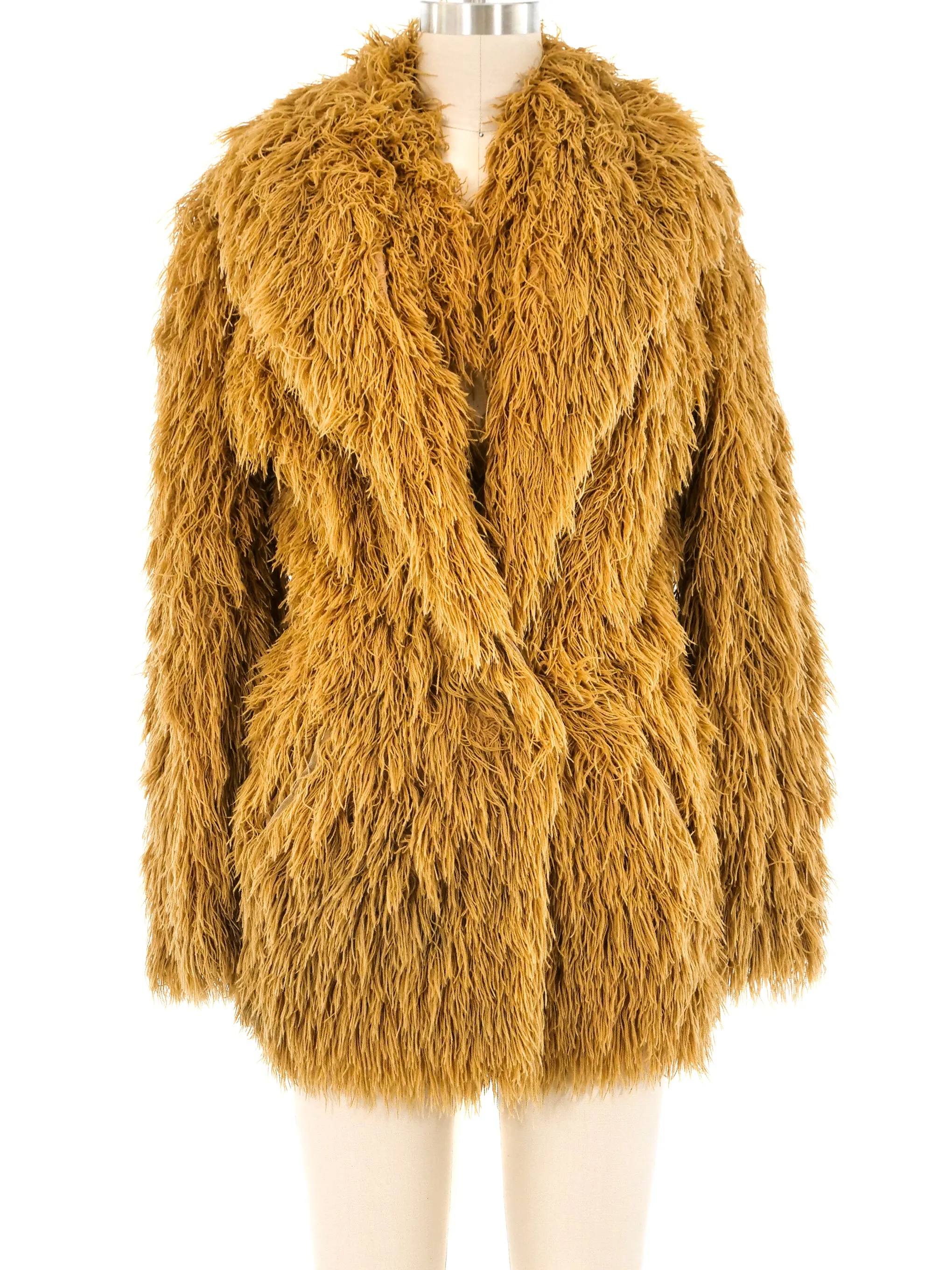 Camel Yarn Shag Jacket