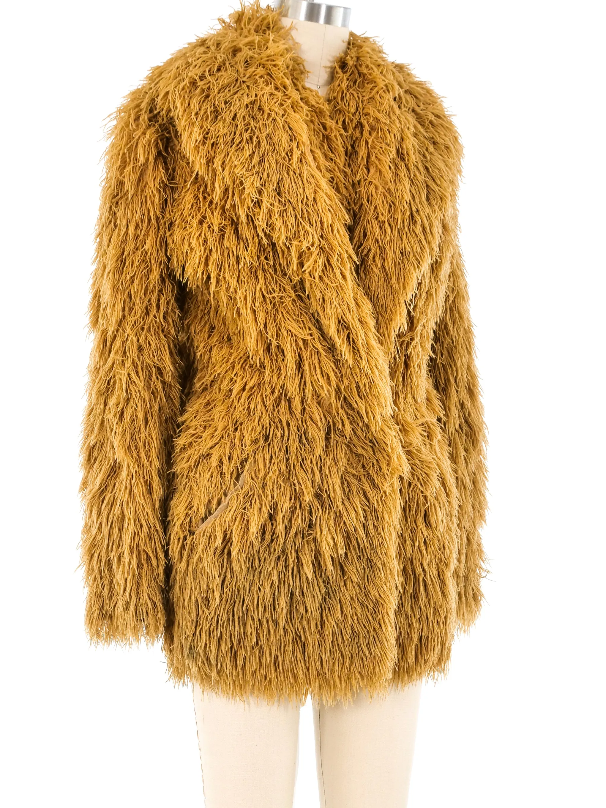 Camel Yarn Shag Jacket