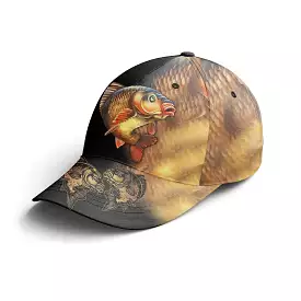 Chiptshirts - Casquette Pour Pêcheur, Pêche de la Carpe, Cadeau Idéal pour Fans de Pêche, Motifs Peau de la Carpe - CTS26052214