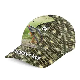 Chiptshirts-Casquette Pour Pêcheur, Pêche du Brochet, Cadeau Idéal pour Fans de Pêche, Motifs Peau du Brochet - CTS11062231