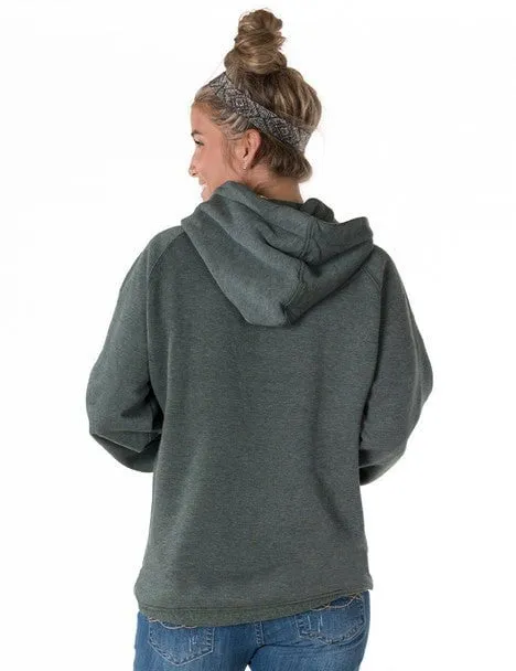 Cowgirl Tuff Womens Barrel Racing Pine Poly/Rayon Hoodie