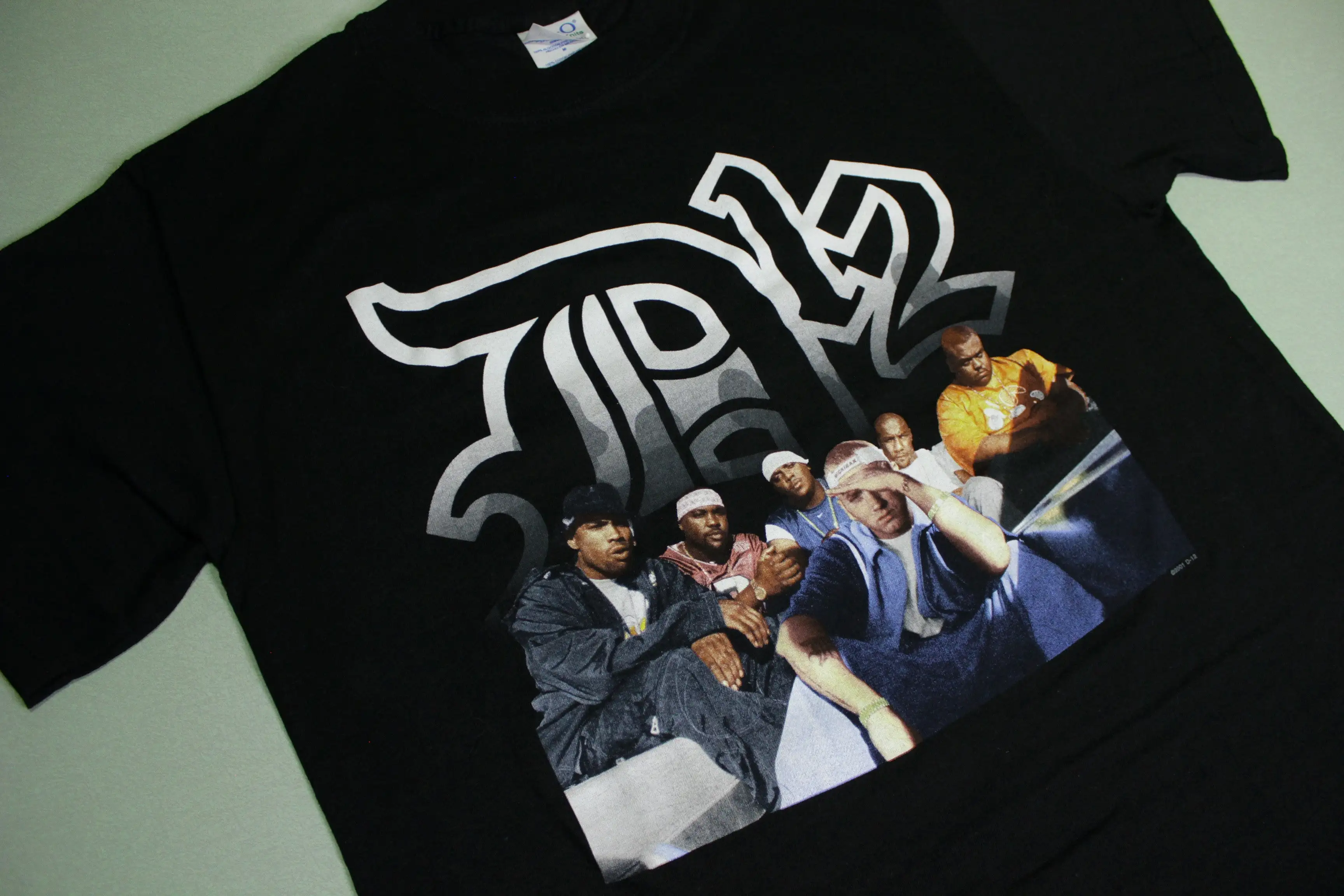 D12 2001 Vintage Eminem Band Photo 00's Rap Tee T-Shirt