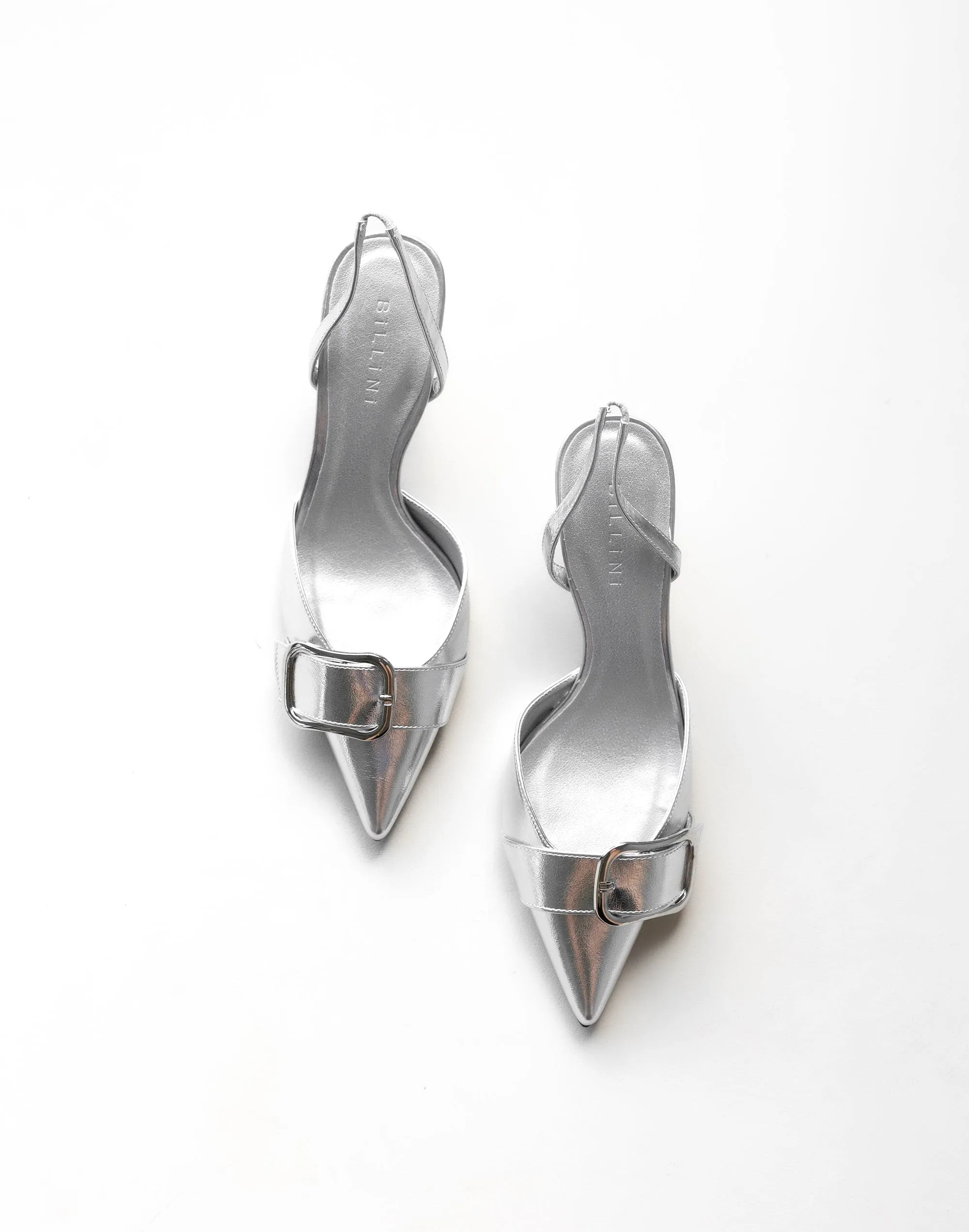 Dealani Heels (Silver Crinkle) - By Billini