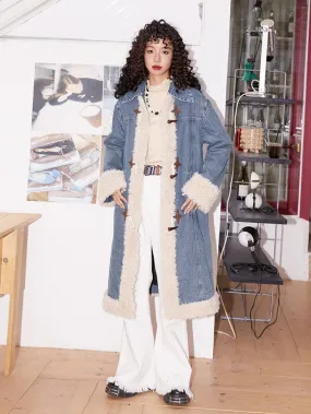 Denim Boa Casual Quilting Nichi Warm Long-Coat