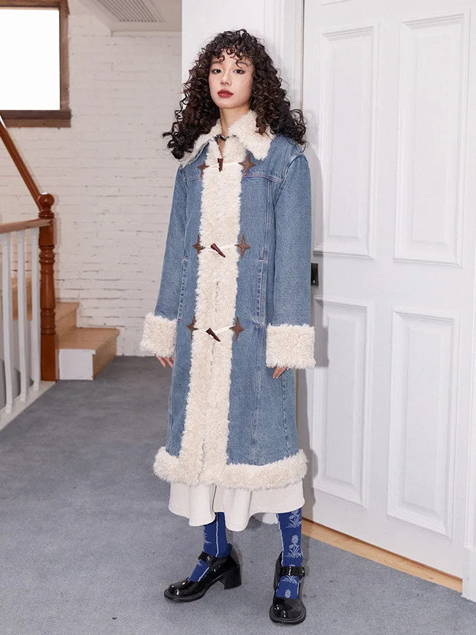 Denim Boa Casual Quilting Nichi Warm Long-Coat