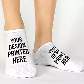 Design Your Own No-Show Socks White - Small