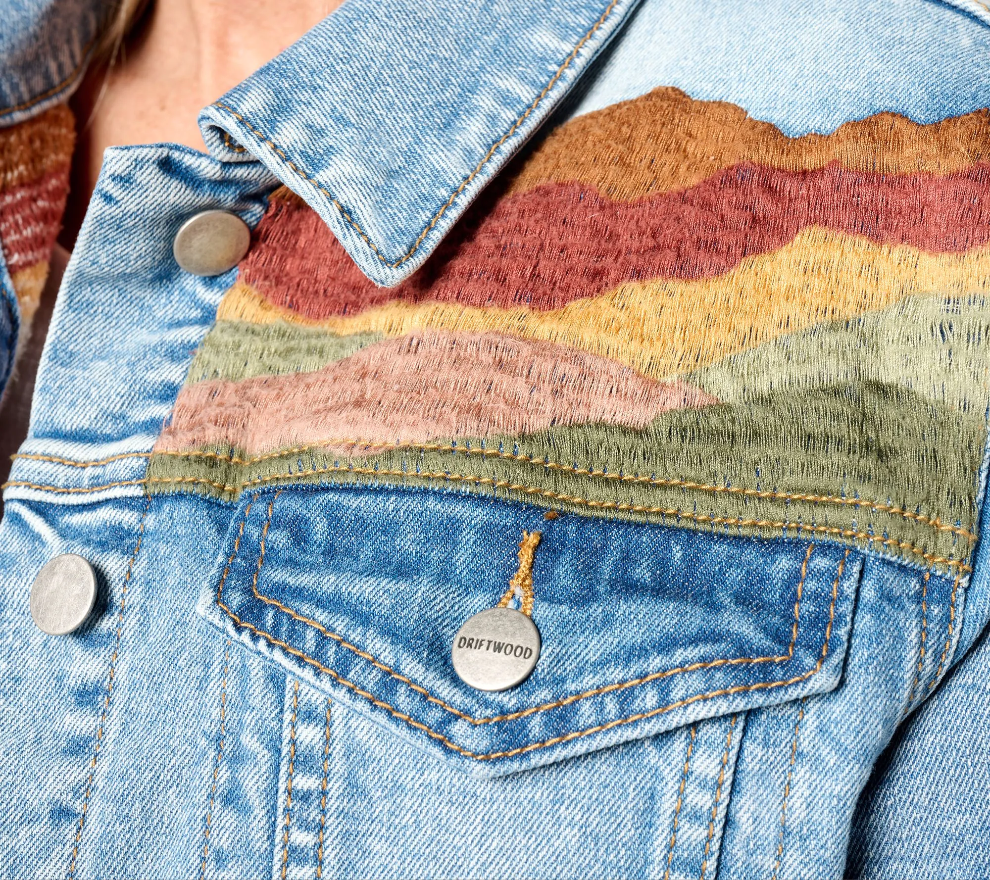 Driftwood Jeans Classic Embroidered Denim Jacket - Desperado