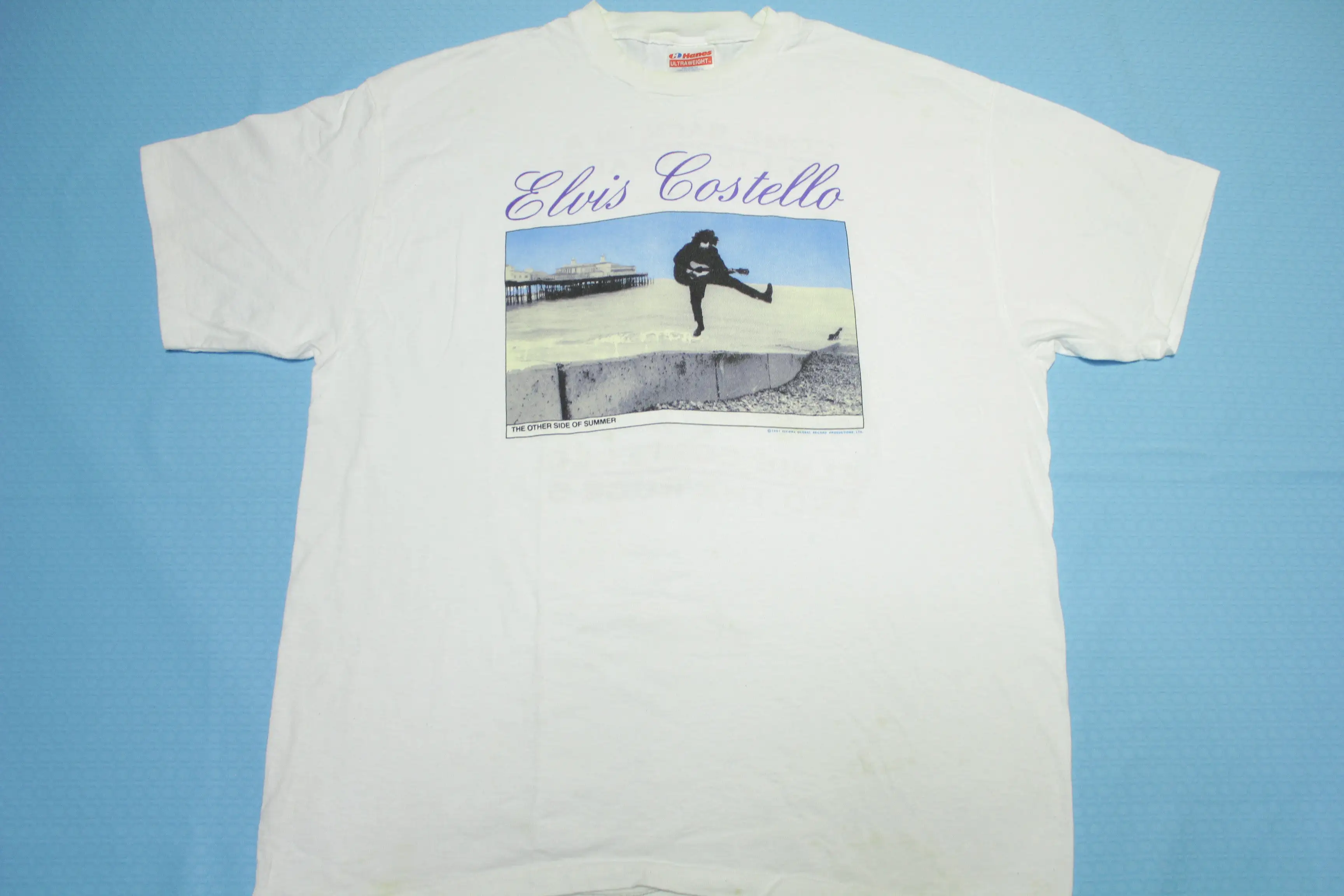 Elvis Costello & The Rude 5 Vintage 90's 1991 Come Back In A Million Years Tour T-Shirt