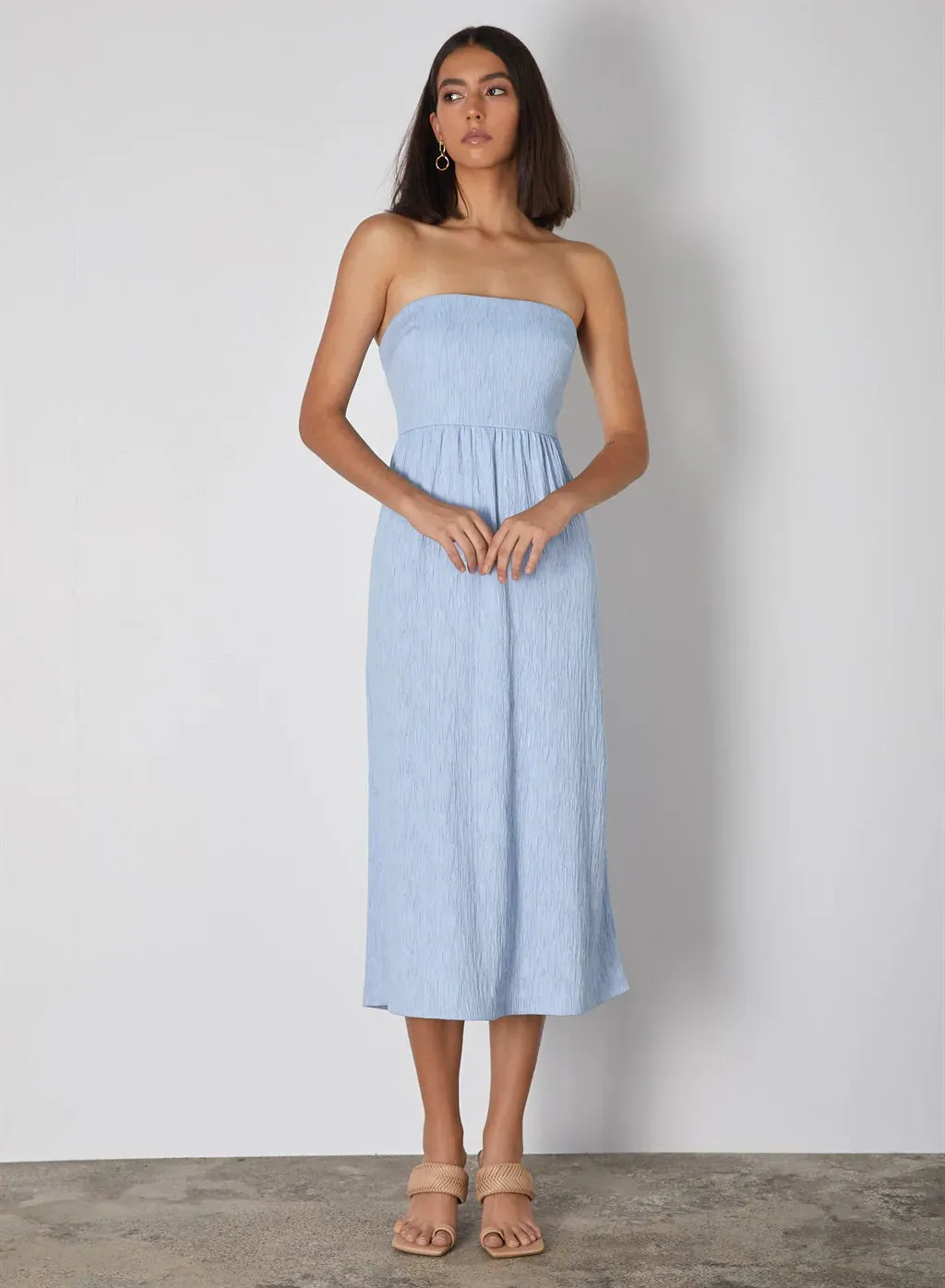 Esmaee Ikaria Bandeau Dress - Sky Blue