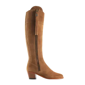 Fairfax & Favor Regina Heeled Regular Boots in Tan