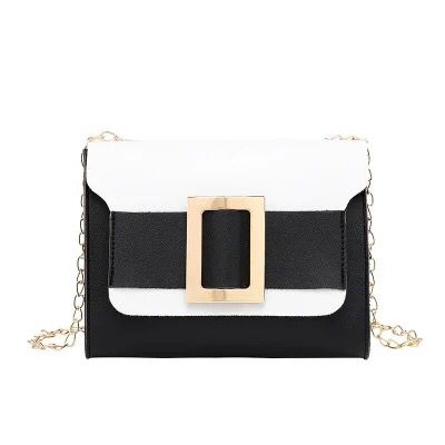 fashion korean style bump color Small square package pu stylish shoulder bag black and white ladies bag S1329147