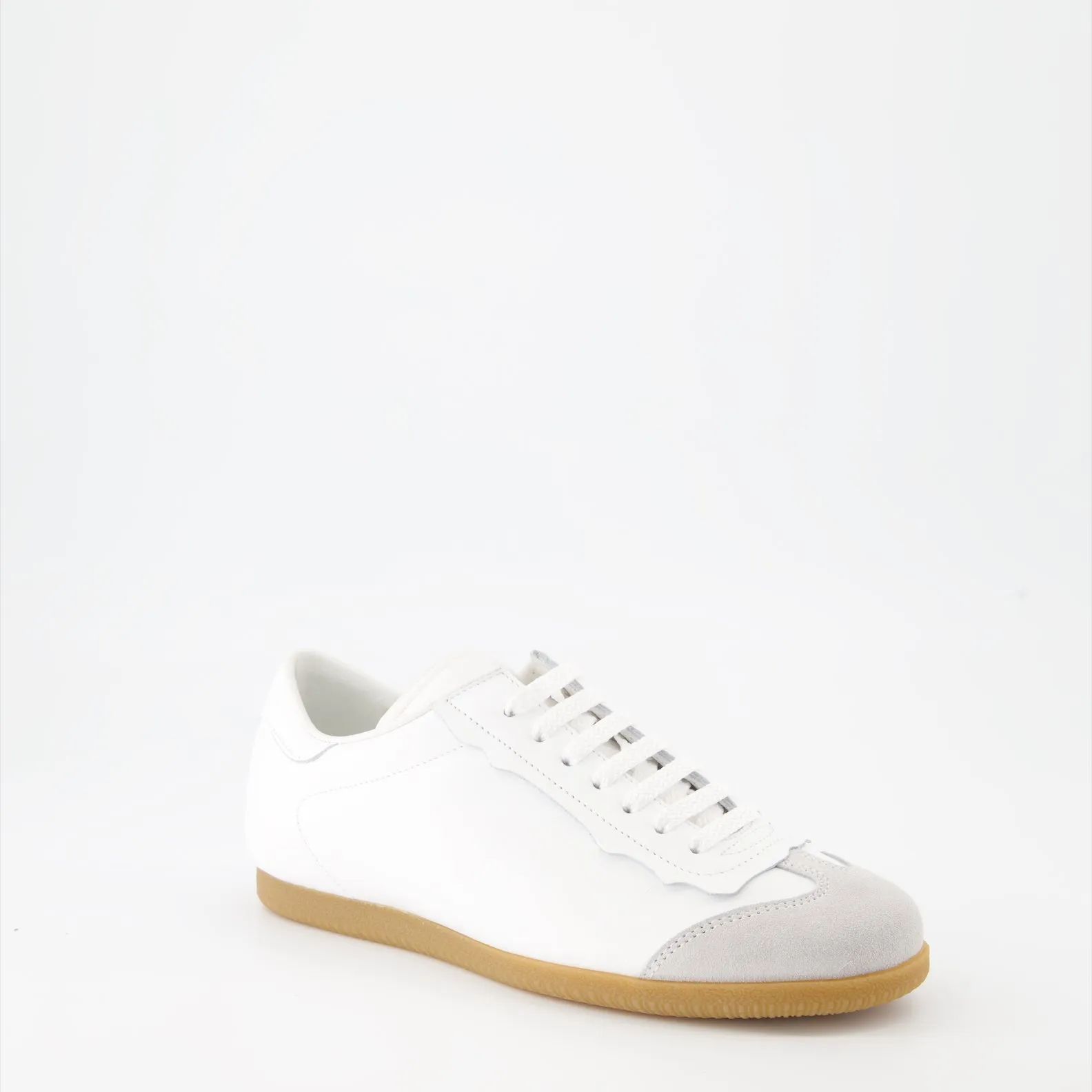 Featherlight Leather and Suede Sneakers