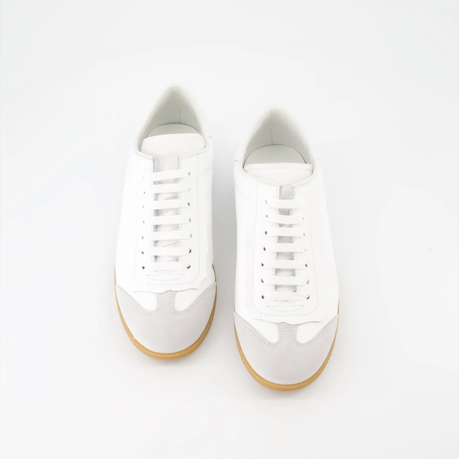 Featherlight Leather and Suede Sneakers