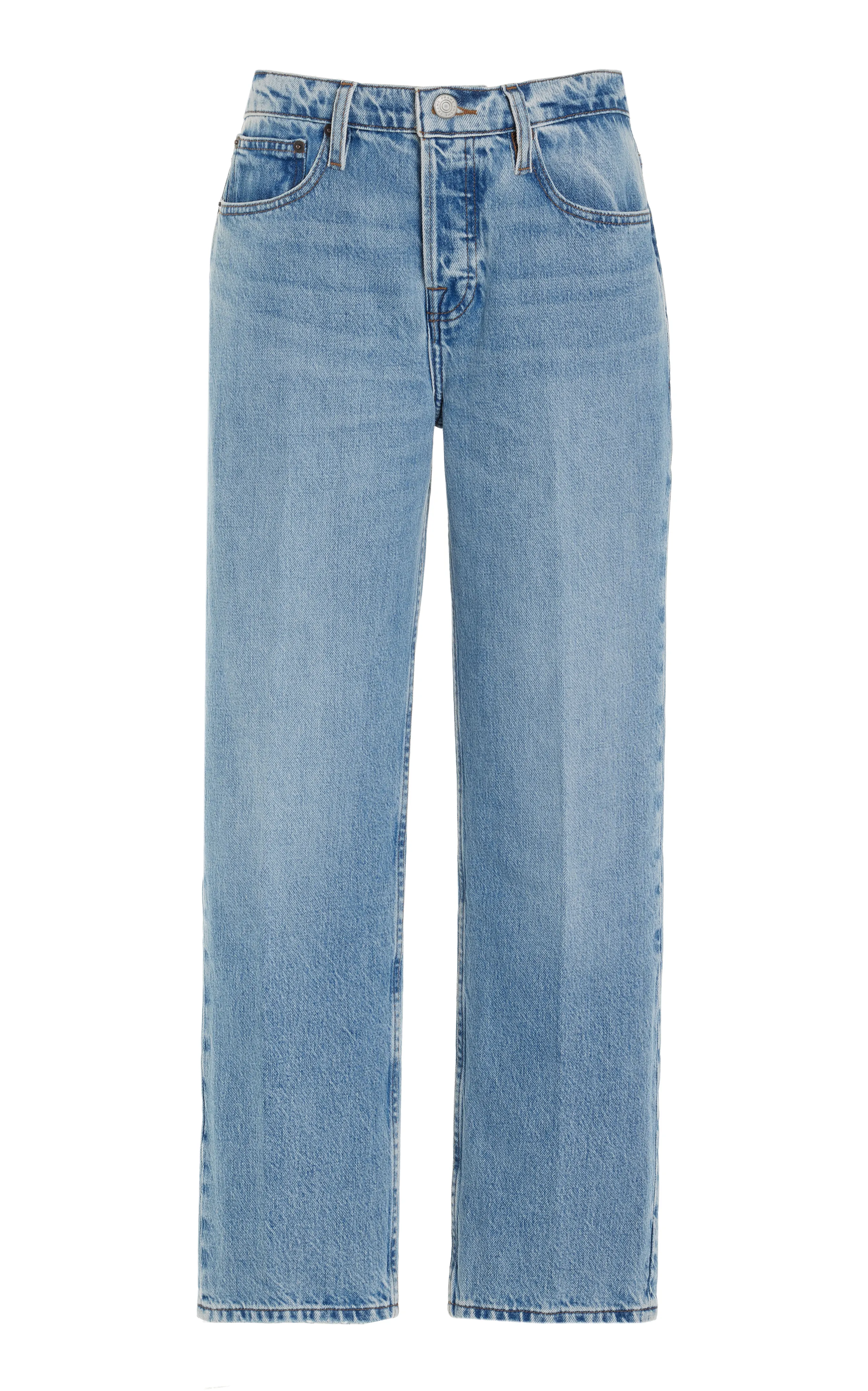 FRAME The Slouchy Rigid Low-Rise Straight-Leg Jeans