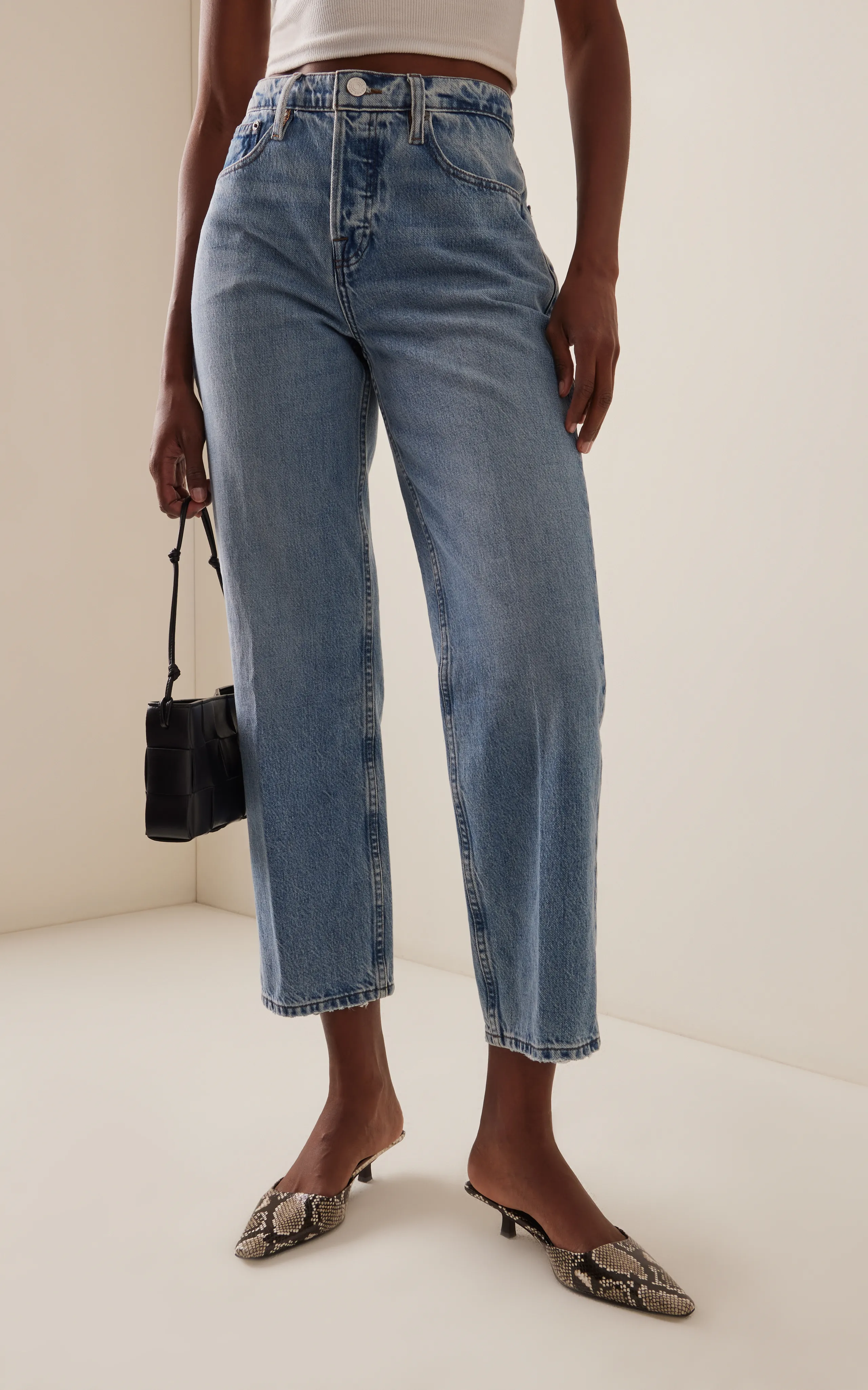 FRAME The Slouchy Rigid Low-Rise Straight-Leg Jeans